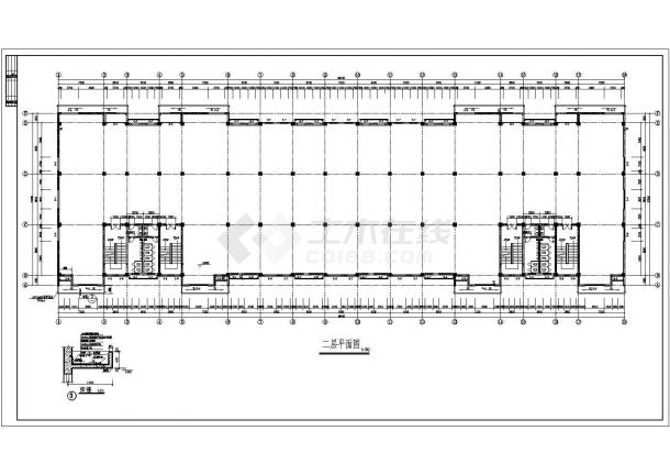 某四层生产厂房全套CAD平面布置参考图-图二