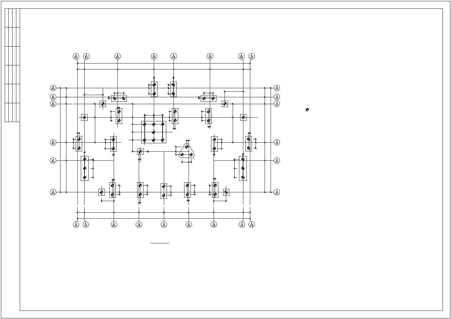 某多层住宅楼框剪结构设计CAD平面布置图