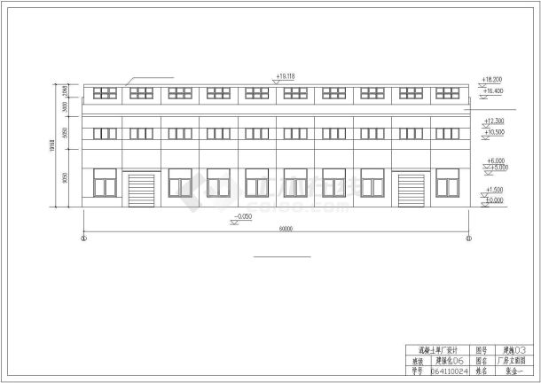 单层混凝土结构厂房结构设计施工图-图一