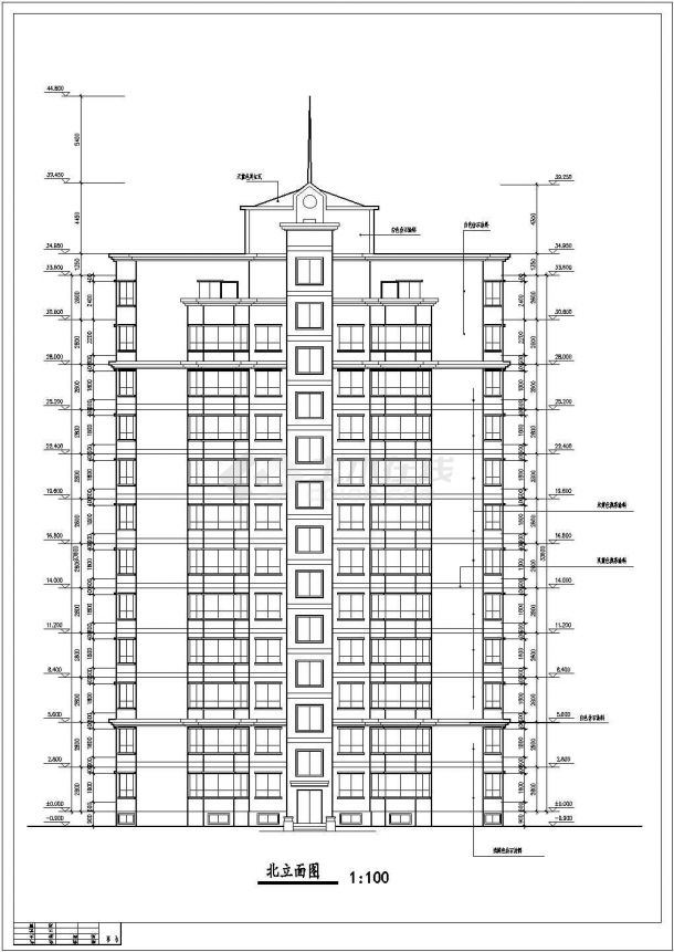 私人豪华公寓施工图（含设计说明）-图一