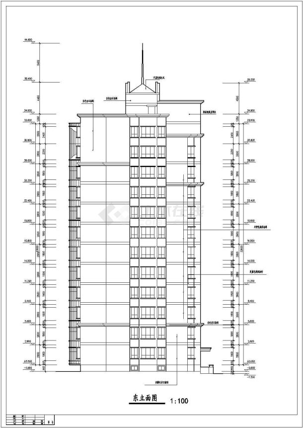 私人豪华公寓施工图（含设计说明）-图二