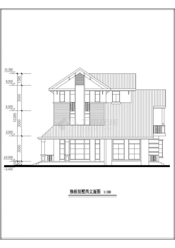 独栋别墅CAD布置参考图-图二