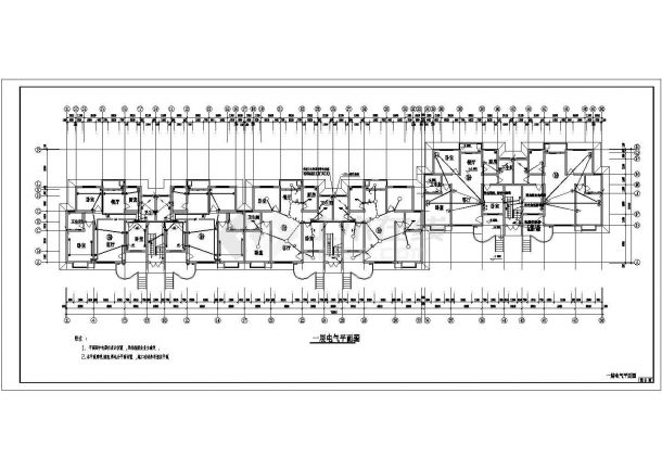 六层带地下室电气施工图（共7张）-图二