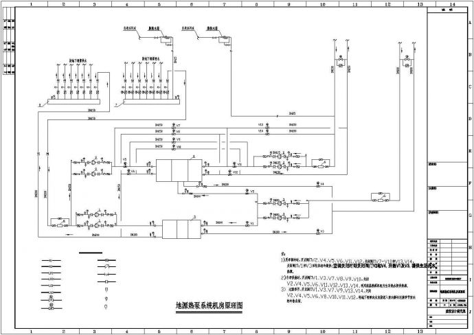 某地地源热泵暖通空调设计图纸_图1