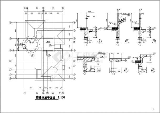 某两层豪华别墅建筑施工CAD参考图-图一