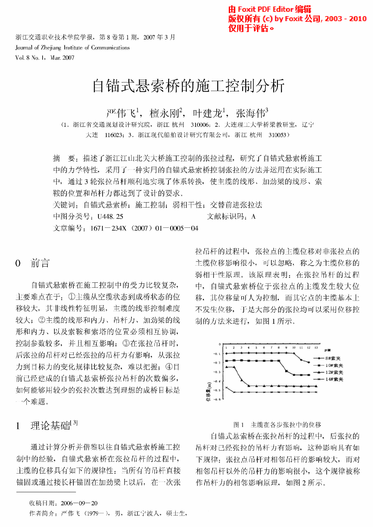 自锚式悬索桥的施工控制分析-图一