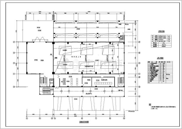 某水轮发电机厂房设计建筑图-图一