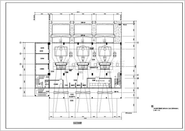 某水轮发电机厂房设计建筑图-图二