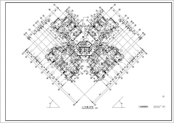 某地区塔室住宅建筑总图（含图例）-图二