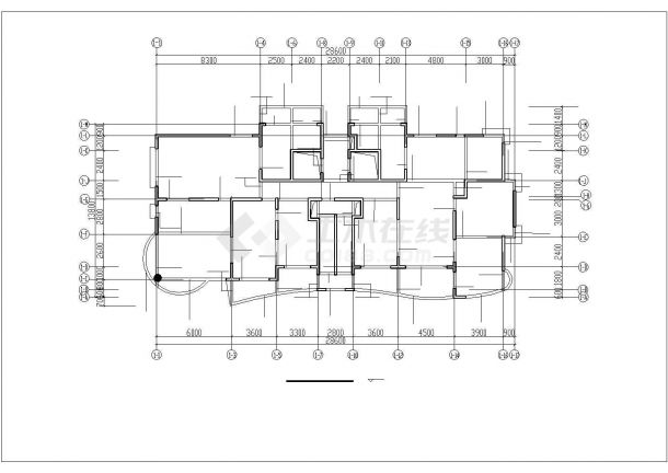 某框架剪力墙结构小高层结构设计图-图二