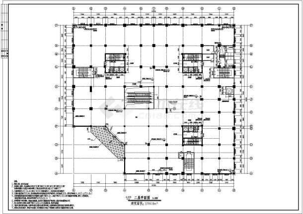 【青岛市】某多层商场建筑施工图共3张-图二