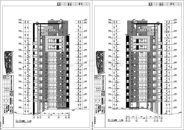 南方某地区小区小高层住宅楼设计方案图-图一