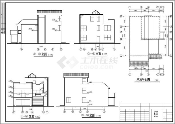 长春市某翡翠山庄别墅建筑CAD布置图-图一