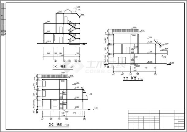 长春市某翡翠山庄别墅建筑CAD布置图-图二