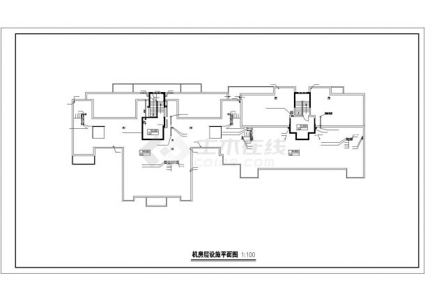 经典多层住宅楼水暖施工CAD详细布置图-图一