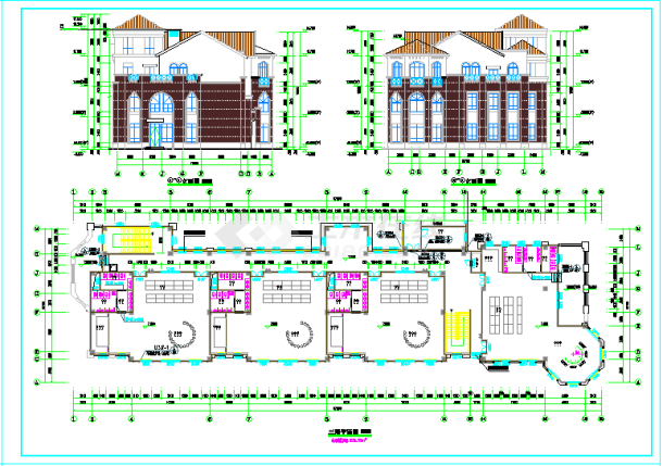 某幼儿园1号楼建筑施工图全套图纸-图一