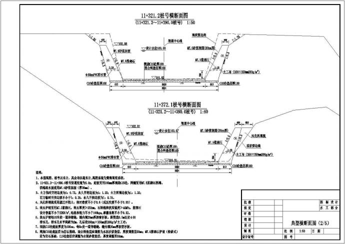 【江西】灌区输水渠道节水改造工程施工图(干渠)_图1