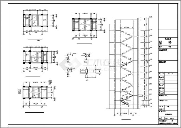 高层住宅楼框架结构规划CAD套图-图二