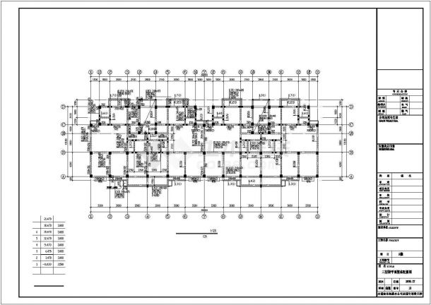 六层框架结构住宅楼结构施工图-图一
