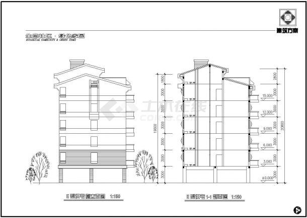 生态社区绿色家园建筑施工设计CAD图纸-图二