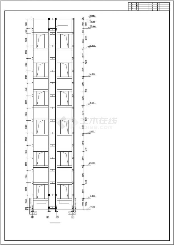某钢结构观光电梯井结构设计图-图二