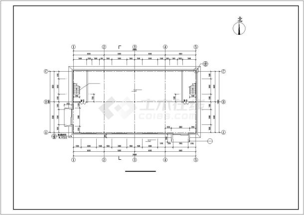 【江苏省】某工厂两层钢框架车间建筑图-图一