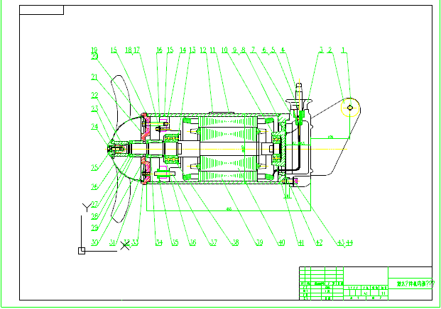 潜水搅拌机内部结构图设计