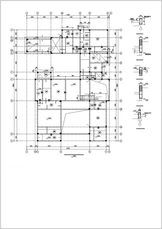 两层框架结构住宅楼结构施工图_图1