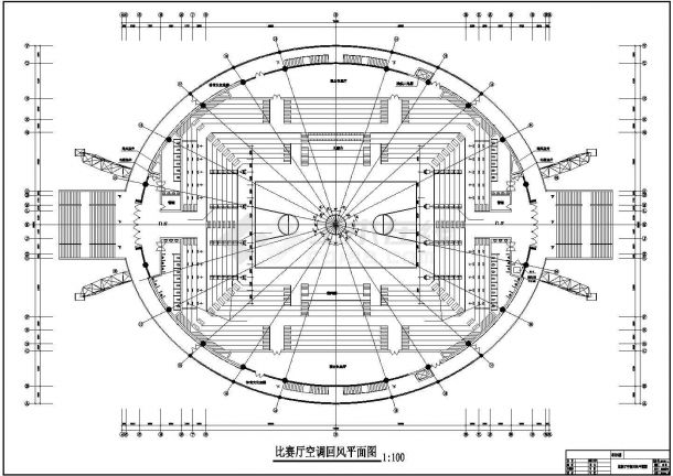 重庆某体育馆通风空调设计图-图二
