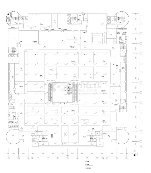 藏式宾馆建施-一层平面布置CAD图-图二
