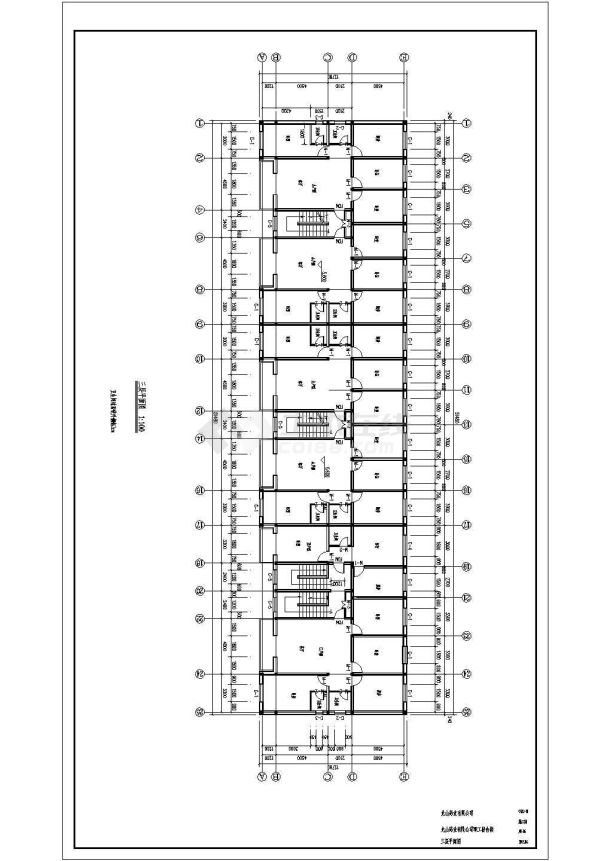 【广东省】某地山药厂宿舍楼建筑平面图-图二