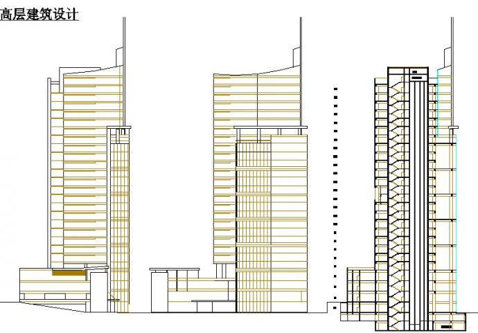 【湖州市】某高层综合楼建筑设计图共7张_图1