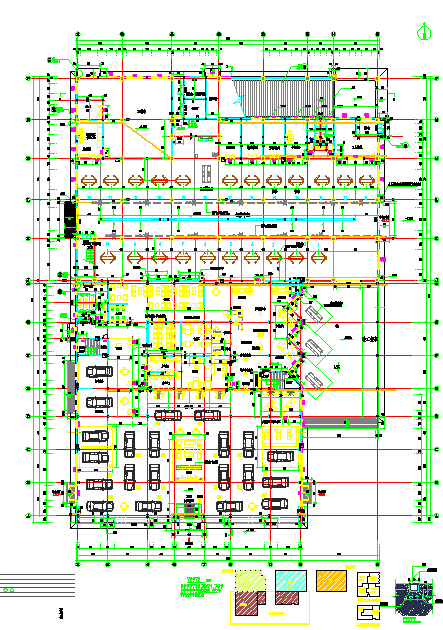 大众4S店建筑施工图（一万平米）_图1