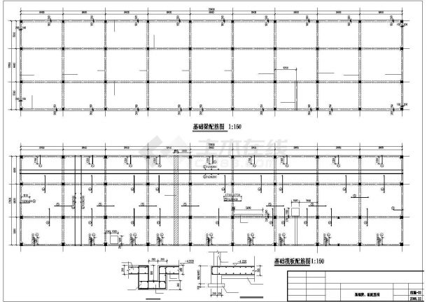 大型地下车库框架布置CAD套图-图一