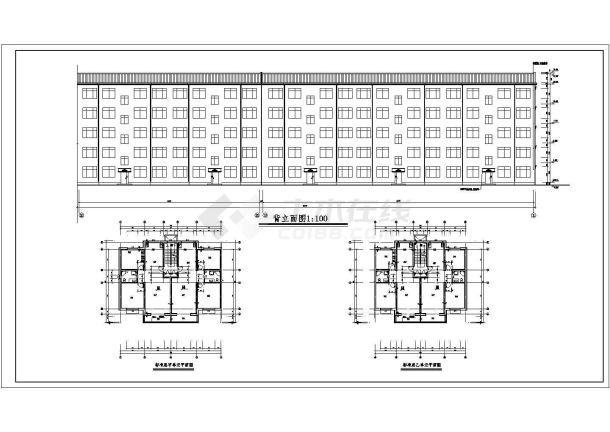 某小区多层住宅楼建筑设计图（共22张）-图一