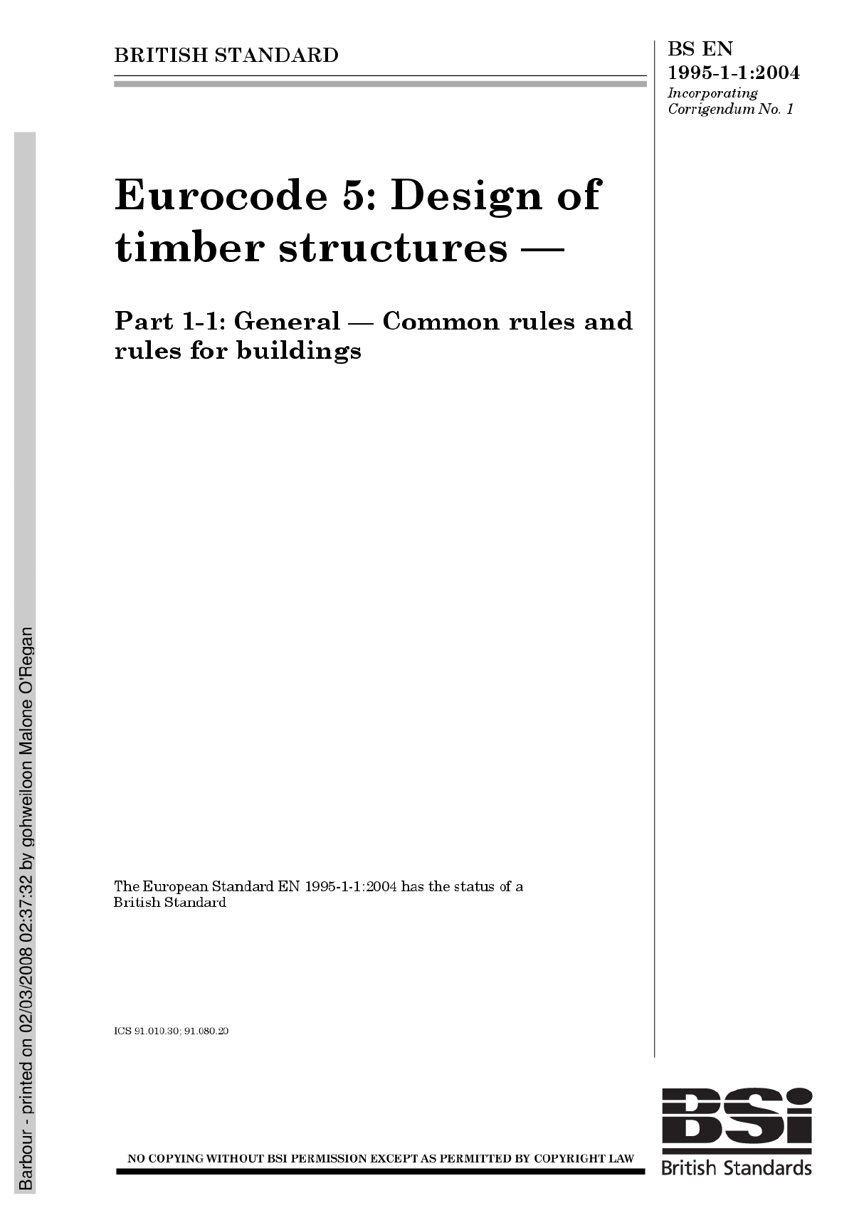 全套欧洲结构设计规范 EN 1995-1-1-图一