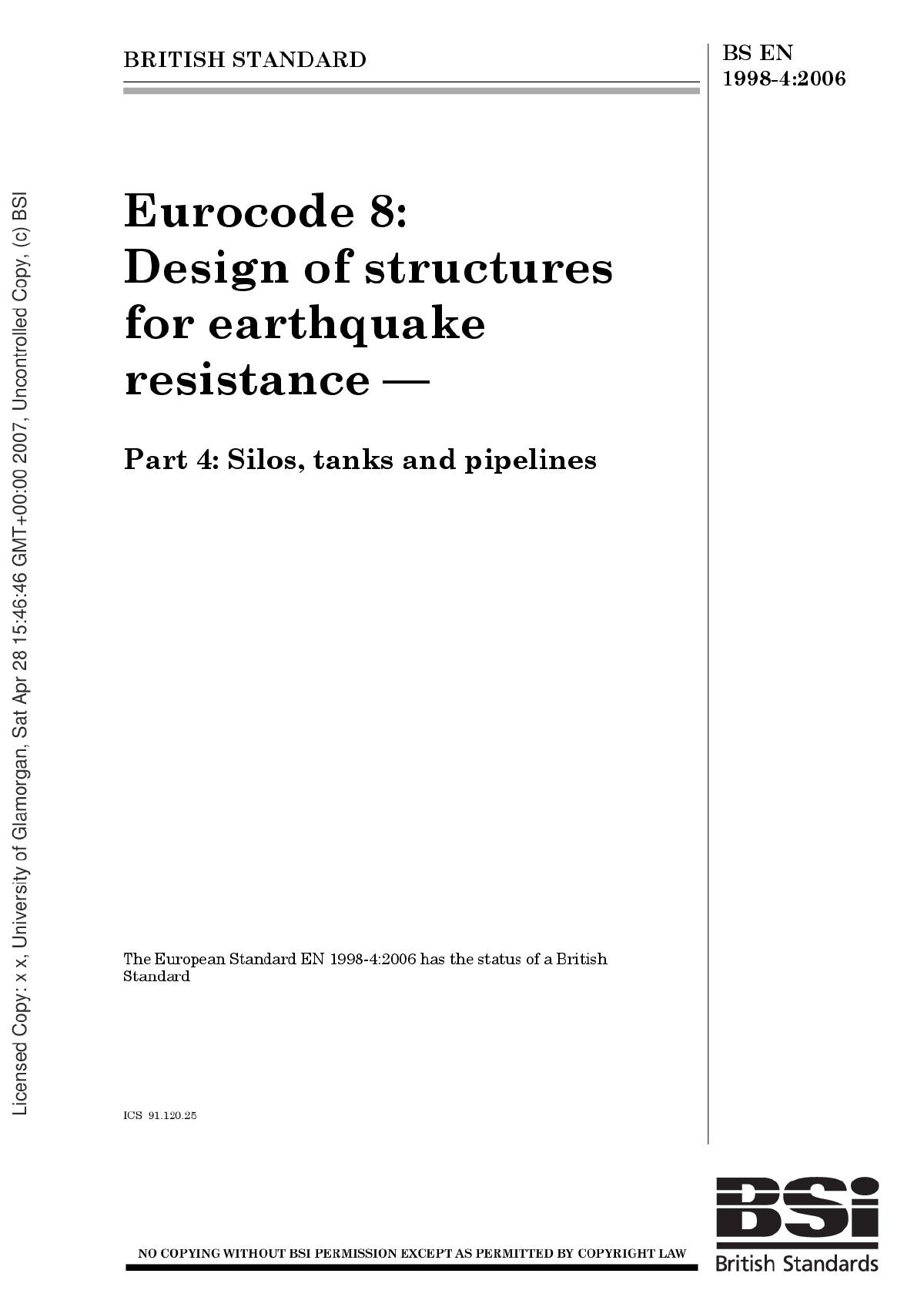 全套欧洲结构设计规范 EN 1998-4-图一