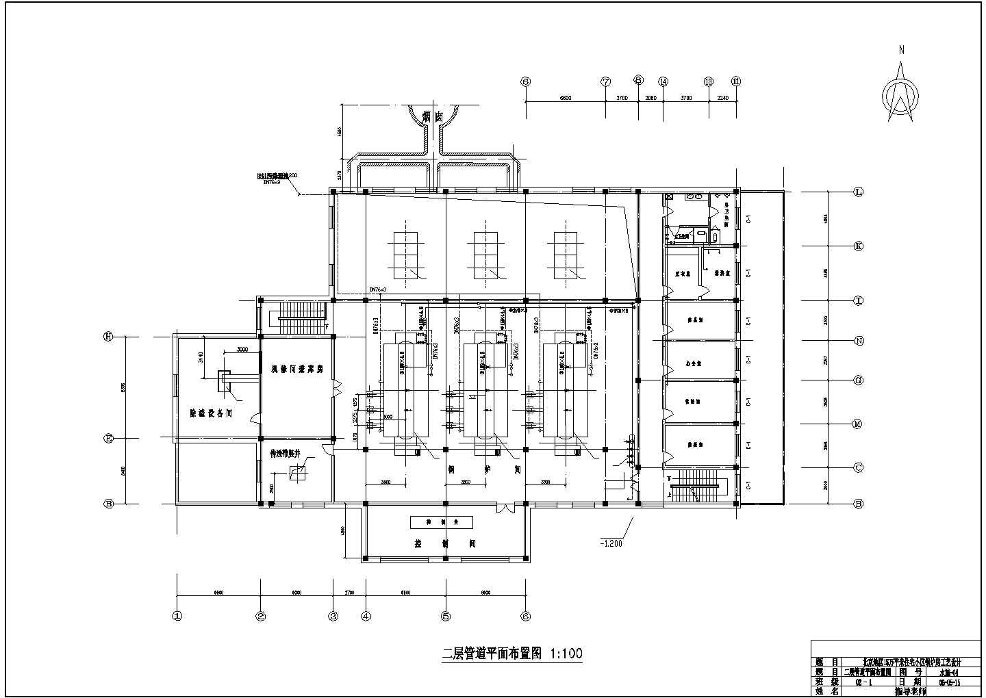 15万平米采暖锅炉房工艺设计图