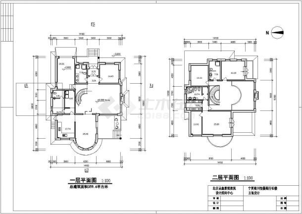 怡景苑花园住宅CAD建筑施工参考详图-图二