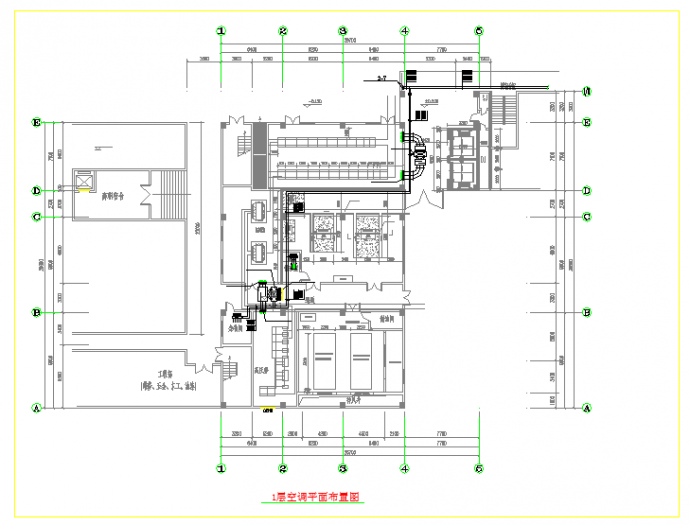 小高层学校食堂餐饮楼空调通风系统设计施工图_图1