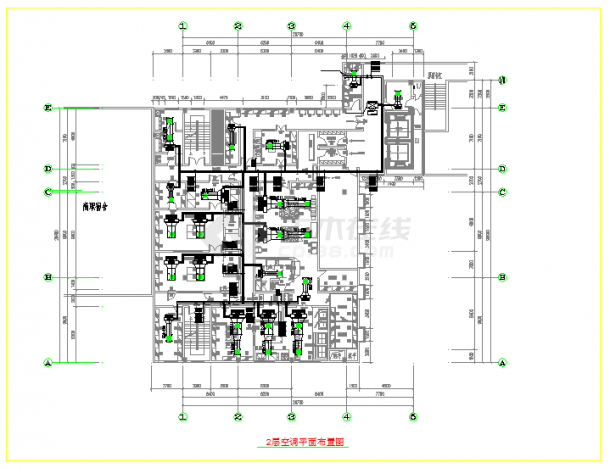 小高层学校食堂餐饮楼空调通风系统设计施工图-图二