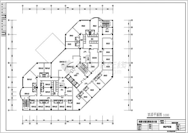 【湘潭市】某地区大酒店建筑设计方案图-图一