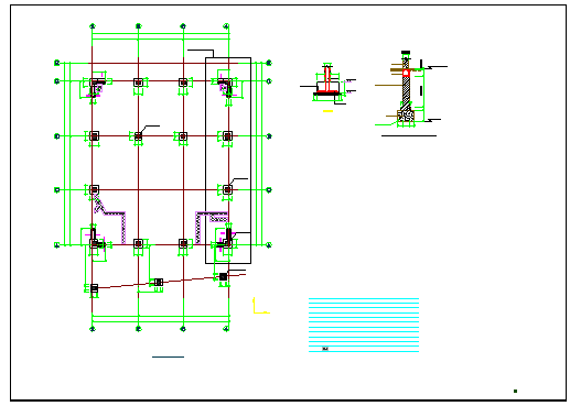 地上2层框架结构学校礼堂结构设计施工图_图1