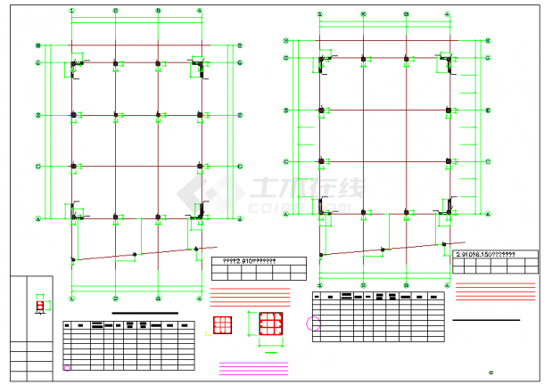 地上2层框架结构学校礼堂结构设计施工图-图二
