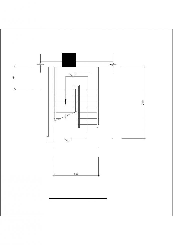 钢楼梯设计平立剖面CAD布置图_图1