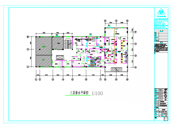 某地中山三院制剂室-给排水CAD图纸-图一