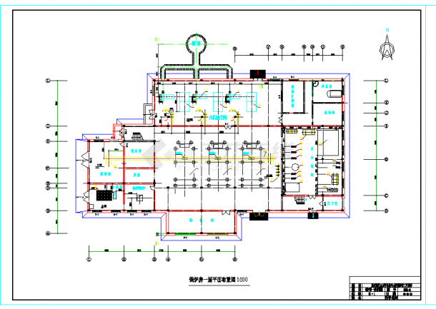 某地15万平米采暖锅炉房工艺设计图CAD图纸-图二