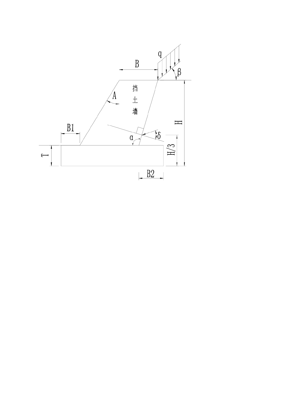 (Excel)挡土墙安全系数基底应力计算-图二