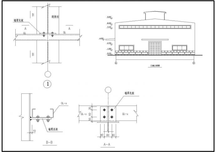 某1层钢结构厂房建筑设计施工图（共5张）_图1