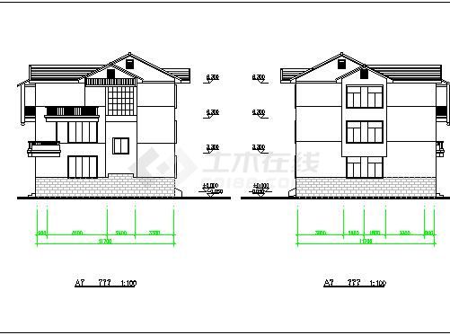 某新型农村新住宅楼建设设计施工图-图二